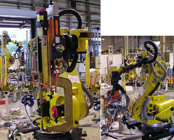 スポット溶接ロボット