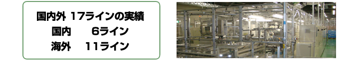 国内外　17ライン  国内6ライン、海外11ライン